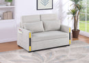 Percy - Teddy Sleeper Loveseat With Dual-Pull Sleeper Design by HouseOfZazla