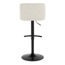 Toriano - Contemporary Adjustable Barstool Swivel With Rounded T Footrest (Set of 2) by HouseOfZazla
