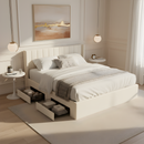 Large-Capacity Upholstered Storage Bed with Drawers by HouseOfZazla