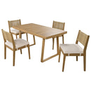 U_Style Multi-Person Outdoor Acacia Wood Dining Table and Chair Set by HouseOfZazla