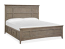 Paxton Place - Complete Panel Bed With Storage Rails
