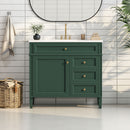 Bathroom Vanity With 2 Drawers And Tip-Out Drawer, Storage Cabinet by Unique Piece Furniture