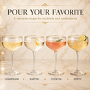 Coupe Cocktail Glasses 7 oz, Set of 4 Classic