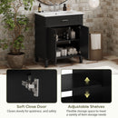 Bathroom Vanity With Ceramic Basin, Soft Close Door And Adjustable Shelves by HouseOfZazla