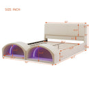 Queen Size Upholstered Platform Bed Frame