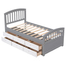 Platform Storage Bed Solid Wood Bed With 6 Drawers by HouseOfZazla