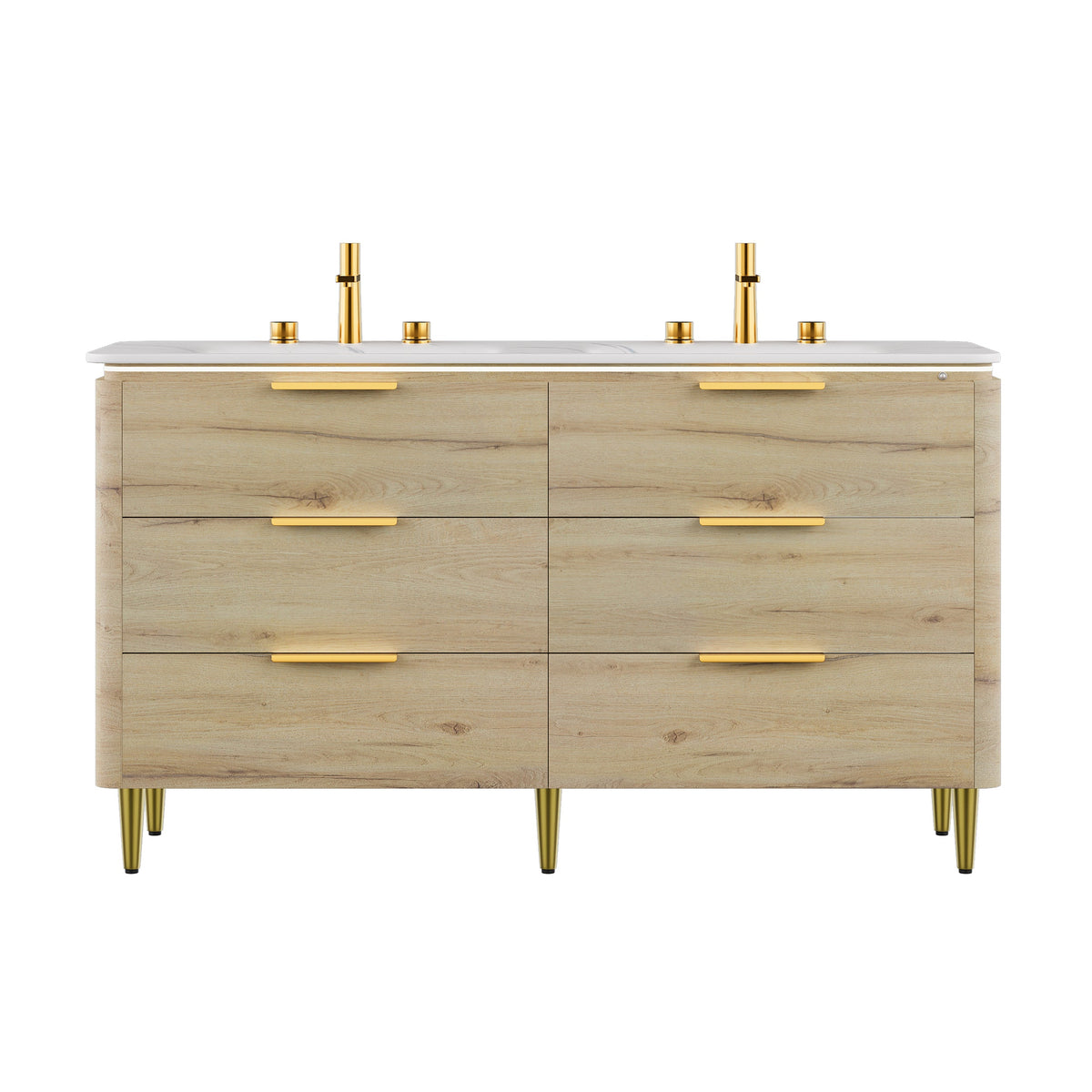 Amara 60" Bathroom Vanity & Sinks, photo 3 of 5