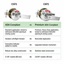 ADA Door Lock with Indicator in Satin Chrome - Left-Handed
