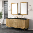 James Martin Laurent 72" Dual Mount Double Bathroom Vanity, Light Natural Oak