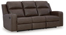 Lavenhorne - Rec Sofa W/Drop Down Table - Granite by Unique Piece Furniture