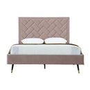 Crosby - Bed With Upholstered Headboard And Slats by HouseOfZazla