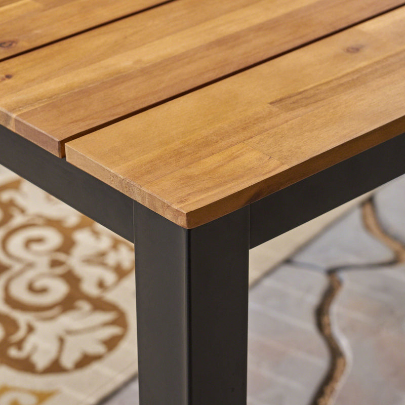 Rectangular Outdoor Dining Table Tabletop With Iron Legs - Black, photo 11 of 12