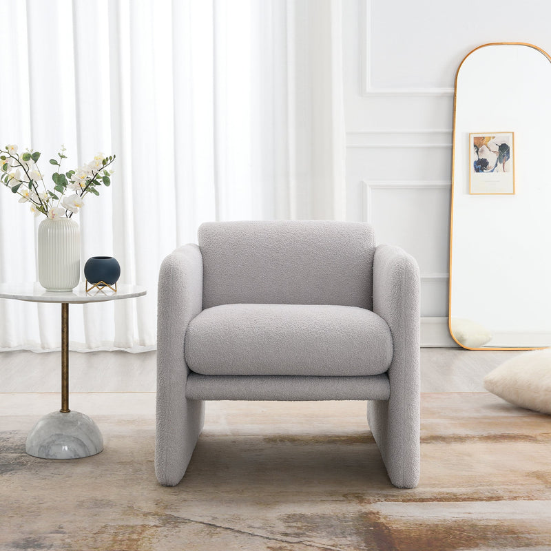 Walker Edison | Modern Teddy Cloud Arm Chair