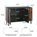 Farmhouse Rustic Sideboard With Straight Wood Pattern