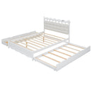 Storage Platform Bed, With 2 Big Drawers, Trundle, One Set Of Sockets & USB Ports by Unique Piece Furniture
