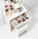 White Vanity Set with Smart LED Mirror