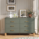 6-Drawer Double Dresser in Olive by HouseOfZazla