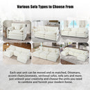 Modern Comfy Deep Seat Modular Sectional Sofa Cloud Couch With Ottoman by HouseOfZazla