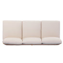 73.23" Outdoor Acacia Wood Frame Rope-Braided Backrest Three-Seater Sofa by HouseOfZazla