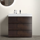 Alice - Bathroom Vanity With Large Storage Freestanding Bathroom Vanity, Sink For Modern Bathroom, One-Piece Sink Basin Without Drain And Faucet by HouseOfZazla