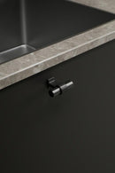 Gun Metal and Black "Bond" T-Bar Dual Finish Knob and Pulls