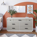 Valencia - 7 Drawer Wide Dresser - Taupe by HouseOfZazla