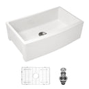Farmhouse Sink, Apron Front Single Bowl With Arch Edge Design by HouseOfZazla