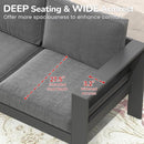 All Weather Patio Loveseat With Thick Cushions - Gray / Gray by HouseOfZazla