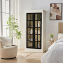 Rustic Style Display Cabinet With Glass Doors For Collectibles by Unique Piece Furniture