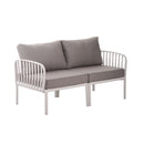 The Sleek All-Weather Resin Outdoor Loveseat and Coffee Table Set