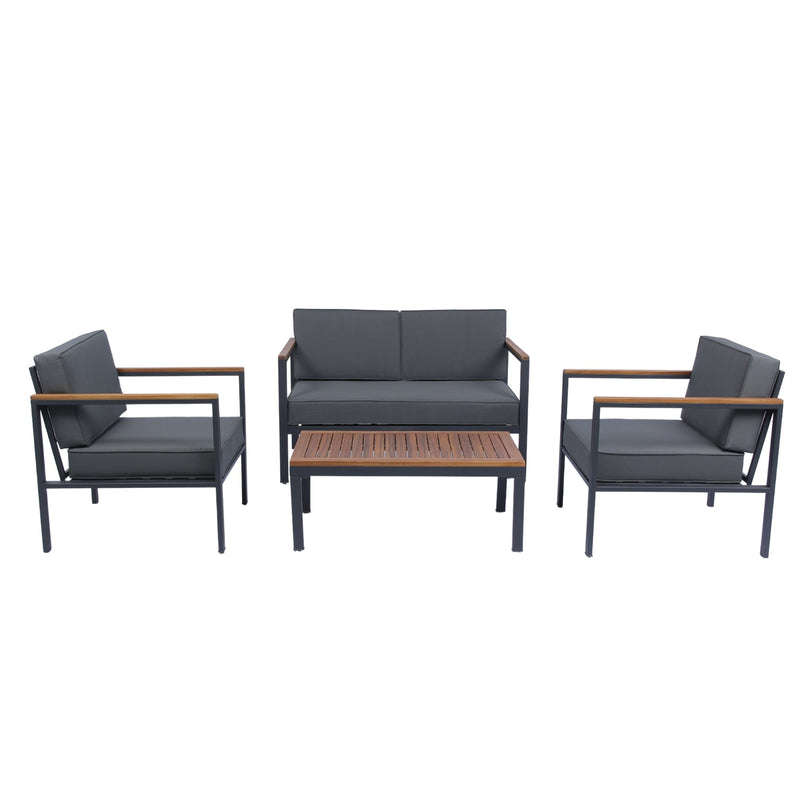 Walker Edison | 4 Piece Outdoor Sofa Chat Set