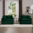 Modern Classic Fabric Single Chair Deep Seat Sofa With Pillow by HouseOfZazla