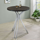 Edgerton - Round Height Bistro Bar Table - Dark Oak by HouseOfZazla