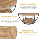 2 Tier Circle Coffee Table With Storage Shelves by HouseOfZazla