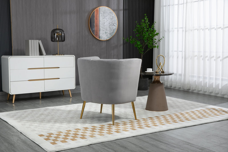 Accent Chair, leisure single chair with Golden feet