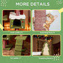 Wide Christmas Cat Tree Tower for Indoor Cats