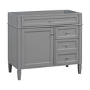 Bathroom Vanity With 2 Drawers And Tip-Out Drawer, Storage Cabinet by Unique Piece Furniture