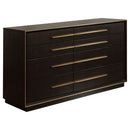 Prescott - 5 Piece California King Bedroom Set - Dark Brown by HouseOfZazla