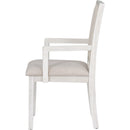 5-Piece Dining Table Set, Two-Size Round To Oval Extendable Butterfly Leaf Wood Dining Table and 4 Upholstered Dining Chairs with Armrests (Brown+White)