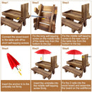 GBruno Squirrel Feeder Wooden Squirrel Picnic Table