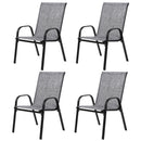 4 Piece Patio Chairs with Breathable Textilene Fabric by HouseOfZazla
