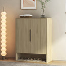 Wooden Shoe Storage Cabinet with Adjustable Shelves
