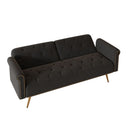 Luxurious Sofa Bed With Nail Head Trim And Matching Pillow by HouseOfZazla