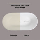 67 in. x 31 in. Oval Freestanding Solid Surface Soaking Bathtub with Center Drain in Matte by HouseOfZazla