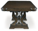 Maylee - 11 Pc. - Dining Extension Table, 4 Side Chairs, 2 Arm Chairs, Storage Bench, Buffet And Hutch - Dark Brown