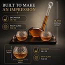 Golf Club Whiskey Decanter and 2 Liquor Glasses - 29 OZ Decanter & 15 OZ Glass Set