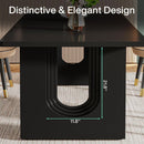 Rectangular Dining Table For 6 - 8 People With Pedestal Base by HouseOfZazla