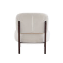 Modern Boucle Lounge Chair With Solid Wood Frame by HouseOfZazla