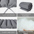 Outdoor Lounge Chair Cushion Replacement Set - Grey 2PC