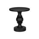 Round Accent Table, Indoor / Outdoor - Black by HouseOfZazla